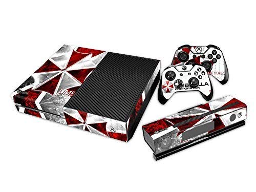 Action Adventure and Horror Games World Design Skin Stickers For Microsoft Xbox ONE Console + Controllers and Kinect (Resident Evil Umbrella Corporation Logo)