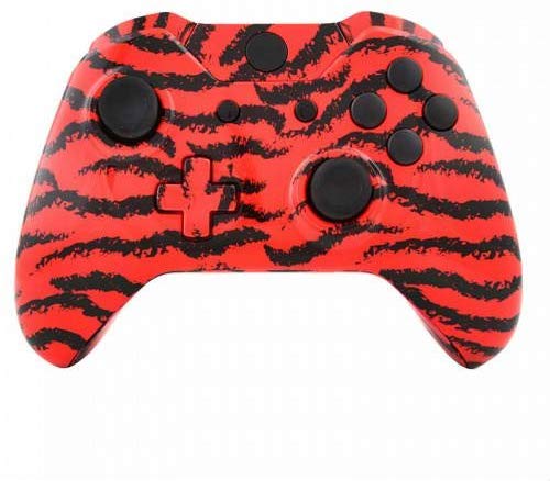 ModFreakz™ Shell Kit Hydro Dipped Red Tiger Print For Xbox One Model 1537 Controllers
