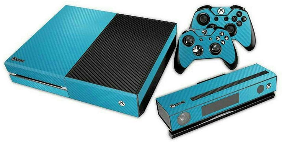 ModFreakz® Console/Controller Vinyl Skin Set - Blue Carbon Fibers for Xbox One Original