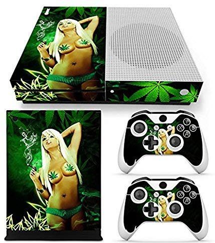 ModFreakz® Console/Controller Vinyl Skin Set - Smoking Weed Girl for Xbox One Slim