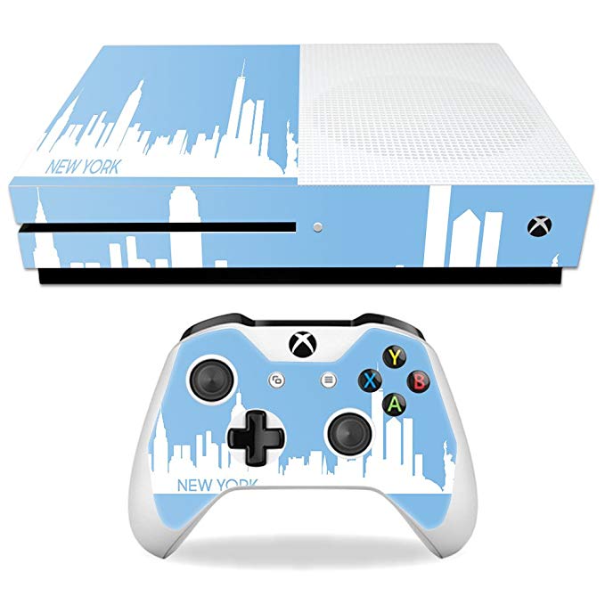 MightySkins Skin for Microsoft Xbox One S – New York | Protective, Durable, and Unique Vinyl Decal wrap Cover | Easy to Apply, Remove, and Change Styles | Made in The USA
