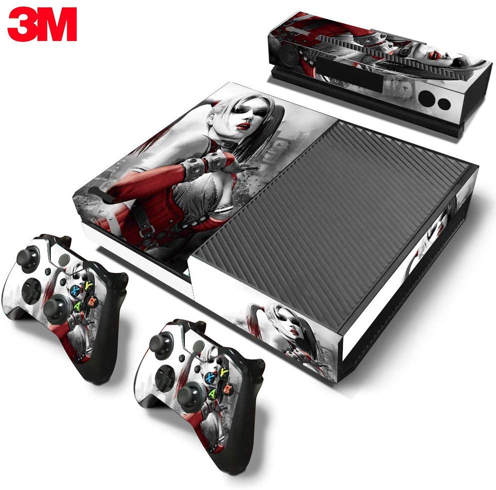 ZOOMHITSHINS Xbox One Console Skin Decal Sticker Harley Quinn + 2 Controller & Kinect Skins Set