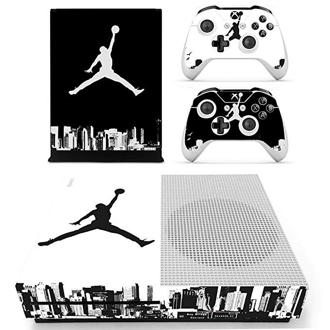 L'Amazo Best Sport American football basketball baseball style XBOX ONE SLIM Skin Designer Game Console System p 2 Controller Decal Vinyl Protective Covers Stickers for XBOX ONE S (Street Air)