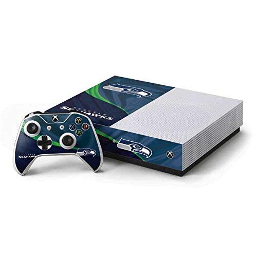 Skinit NFL Seattle Seahawks Xbox One S Console and Controller Bundle Skin - Seattle Seahawks Design - Ultra Thin, Lightweight Vinyl Decal Protection