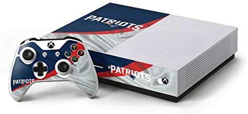 Skinit NFL New England Patriots Xbox One S Console and Controller Bundle Skin - New England Patriots Design - Ultra Thin, Lightweight Vinyl Decal Protection