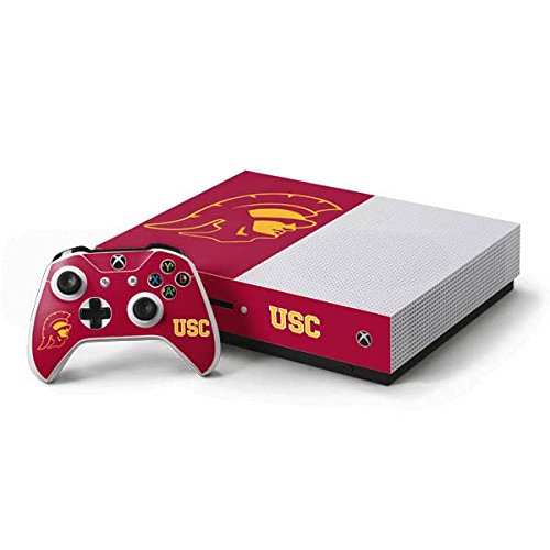 University of Southern California Xbox One S Console and Controller Bundle Skin - USC Gold Trojan Mascot | Schools X Skinit Skin