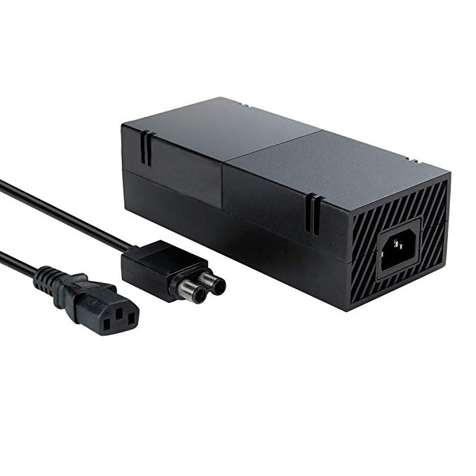 Xbox One Power Supply, Power Brick for Xbox One AC Adapter Replacement Power Cord Brick Complete Kit with Wall AC Charger Cable for Xbox One 100-240V(Update Version)