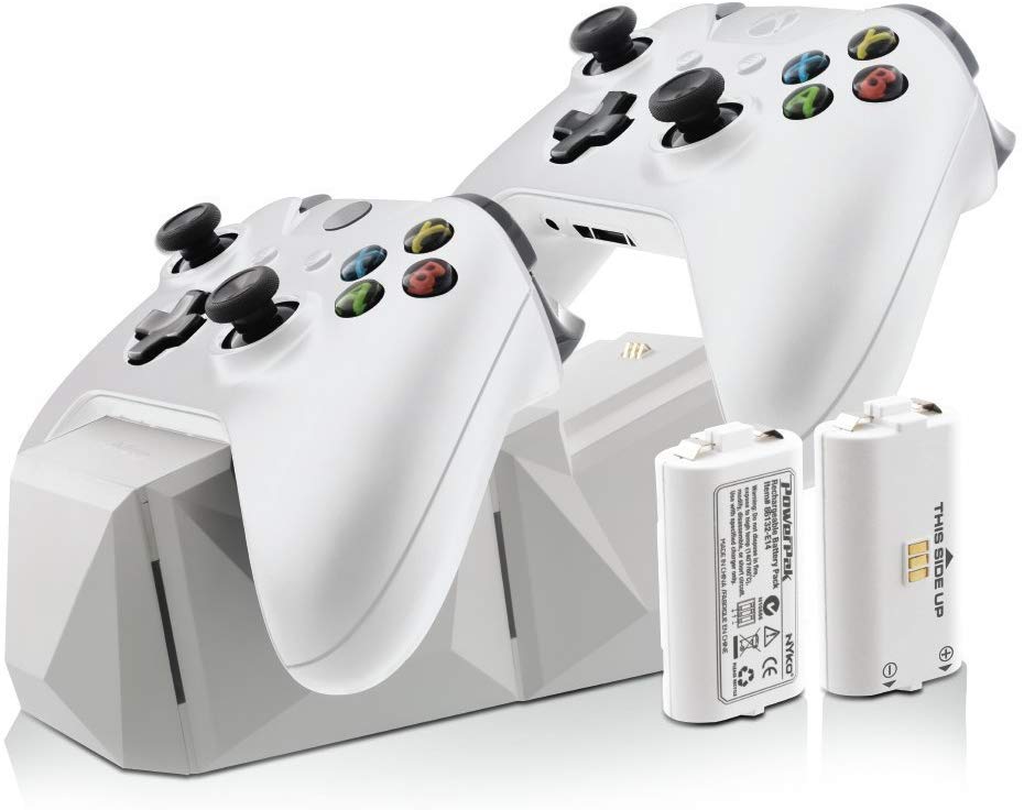 Nyko Charge Block Duo Battery Charger, White - Xbox One