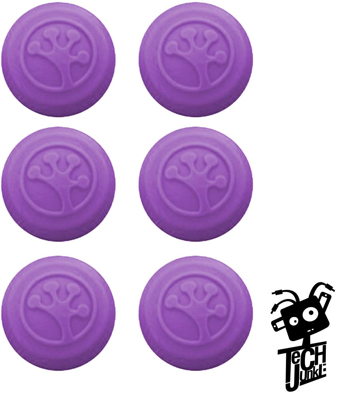 Grip-iT Analog Stick Covers for PS4, PS3, Xbox One, & Xbox 360 (6-Pack Purple)