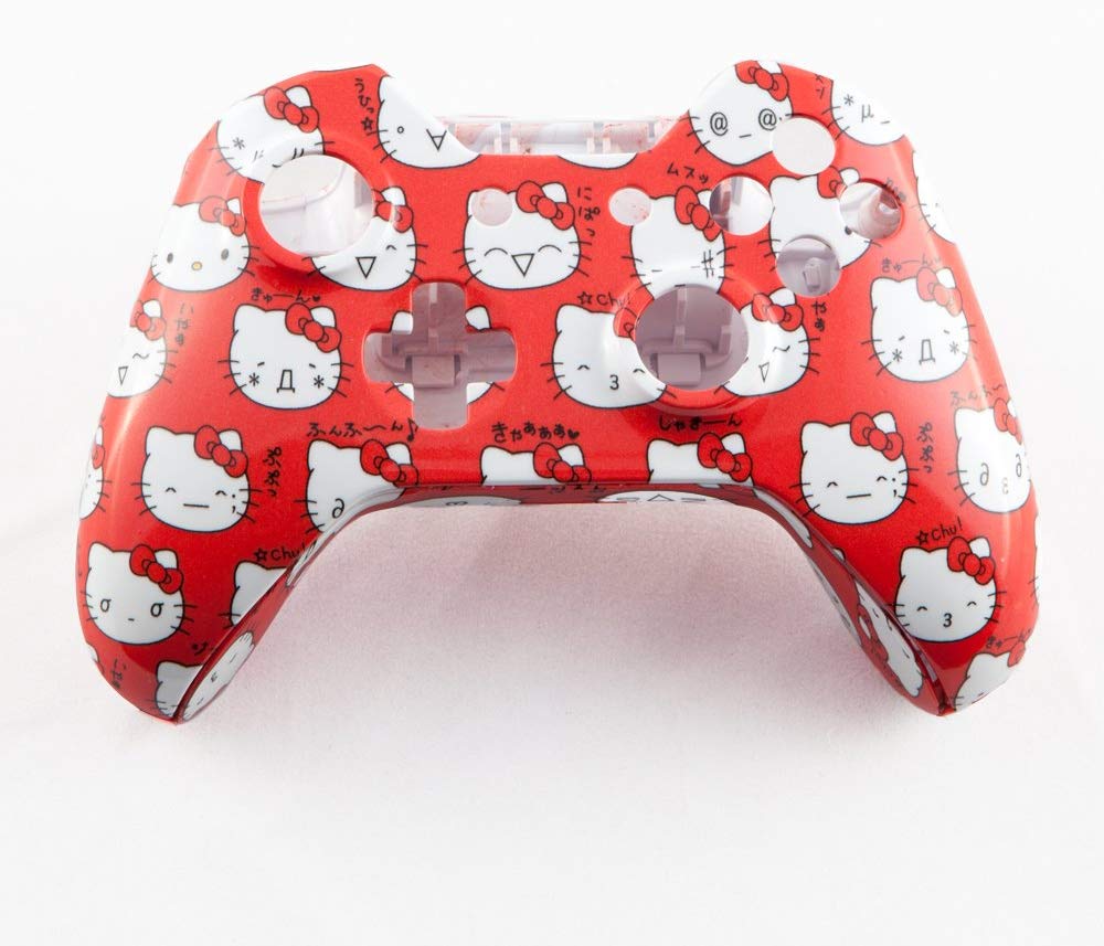 White Hello Kitty Hydro-Dipped Custom Controller Shell for Xbox One