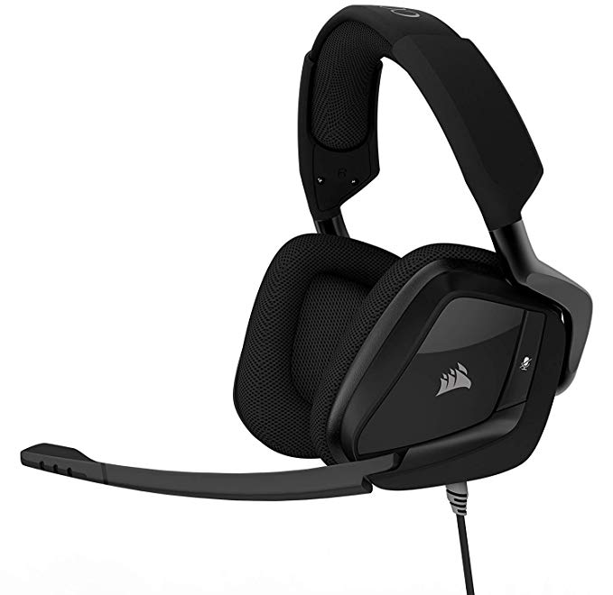 CORSAIR Void PRO Surround Gaming Headset - Dolby 7.1 Surround Sound Headphones for PC - Works with Xbox One, PS4, Nintendo Switch, iOS and Android - Carbon