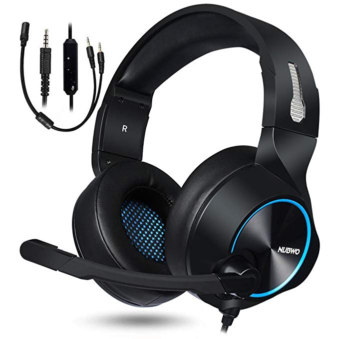 NUBWO Gaming Headset for Xbox One PS4 PC Gaming and Nintendo Switch,Stereo Surround Noise Cancelling Over Ear Gaming Headphones with Mic Volume Control for Xbox 1 S Playstation 4 Laptop,PC,Mac,iPad