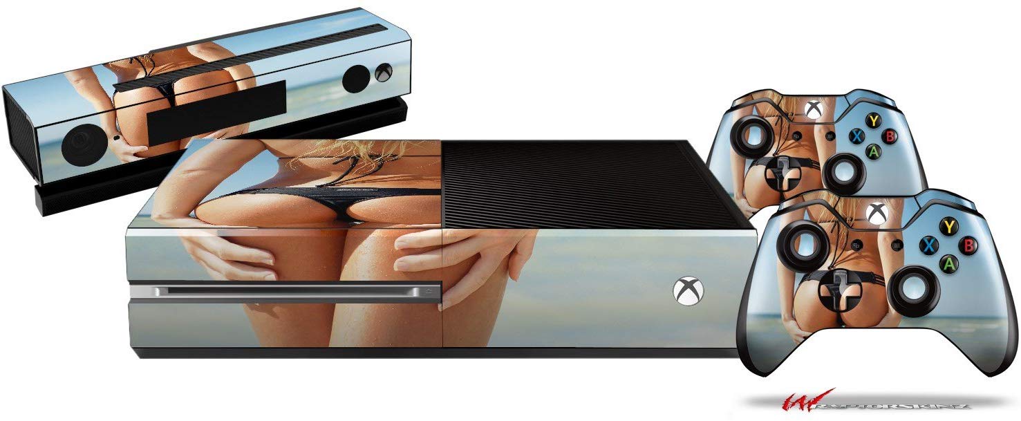 Kayla DeLancey Black Bikini 7 - Holiday Bundle Decal Style Skin fits XBOX One Console, Kinect and 2 Controllers (XBOX SYSTEM SOLD SEPARATELY)