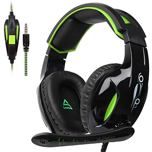 PC XBOX ONE PS4 Gaming Headset,SUPSOO G813 3.5mm Over-ear Gaming Headphones with MIC