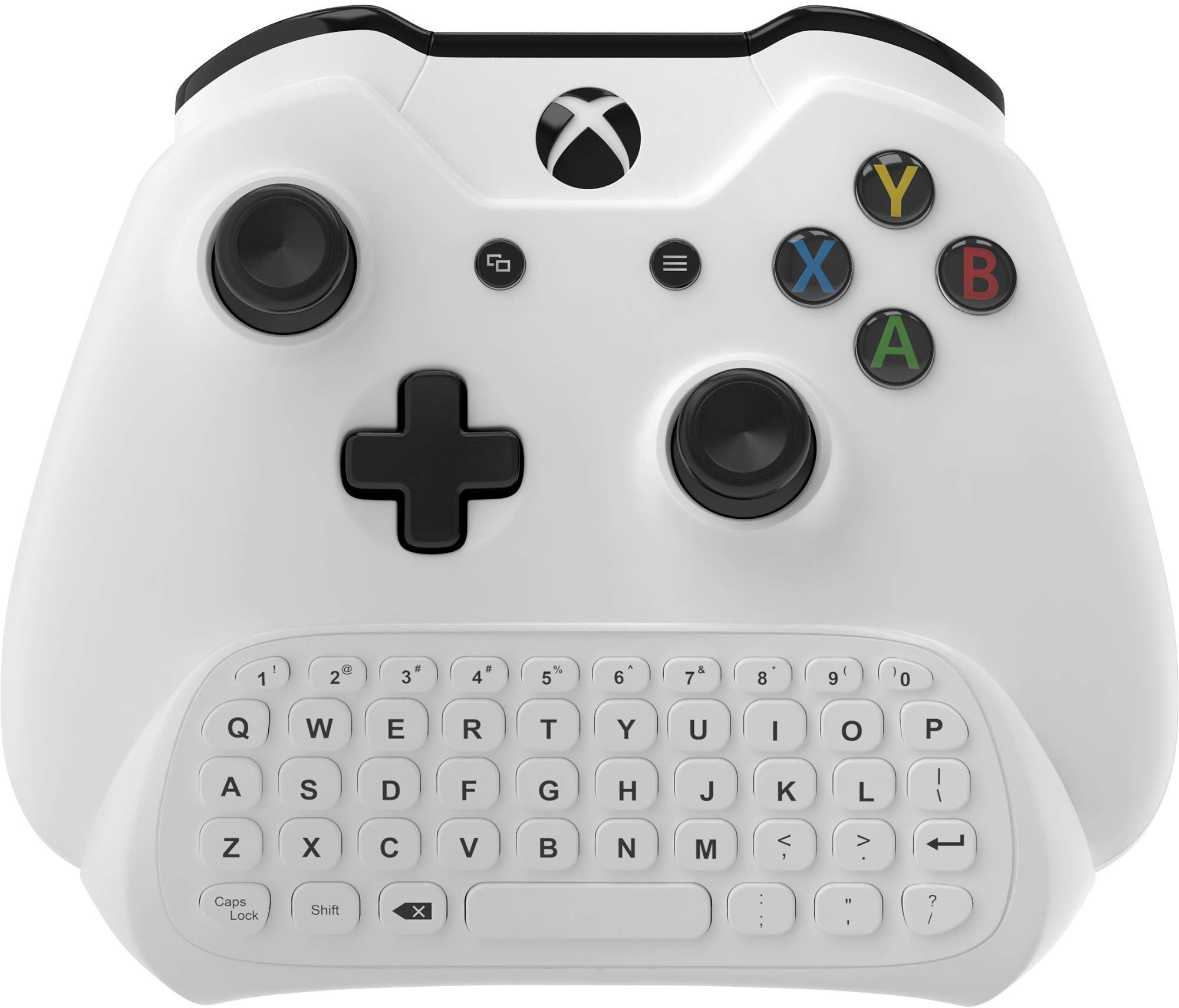 Ortz Xbox One S Chatpad Keyboard KeyPad White [with Headset/Audio Jack] Best for Wireless Chat - Built in USB Receiver for Xbox One Game Controller - Easy Sync with your Controller