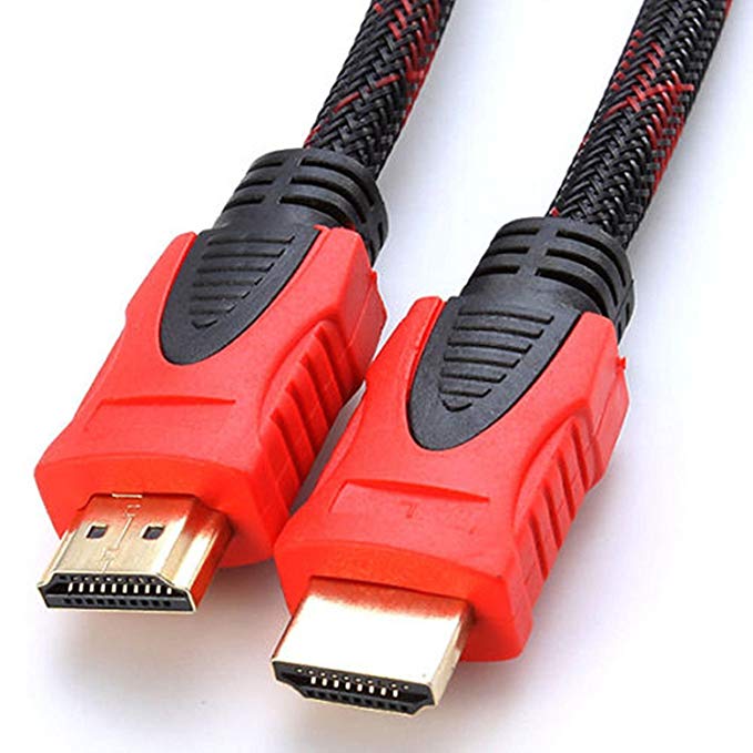Importer520 HDMI Braided Nylon Cord Cable Category 2(Full 1080P Capable)(Compatible with XBOX 360 / Xbox One) - Braided 50ft