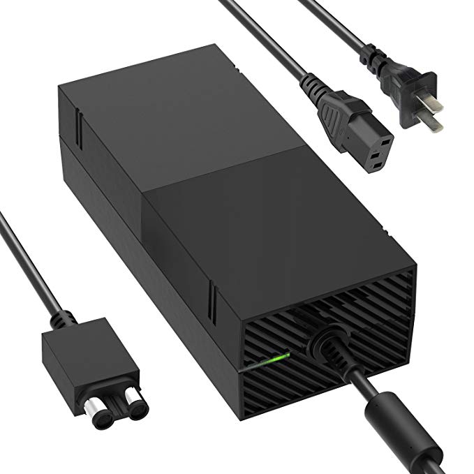YCCTEAM Xbox One Power Supply Brick, [Safe & Quiet] AC Adapter Charger Accessory Kit Replacement for Xbox One Console 100-240V Power Box with Cord