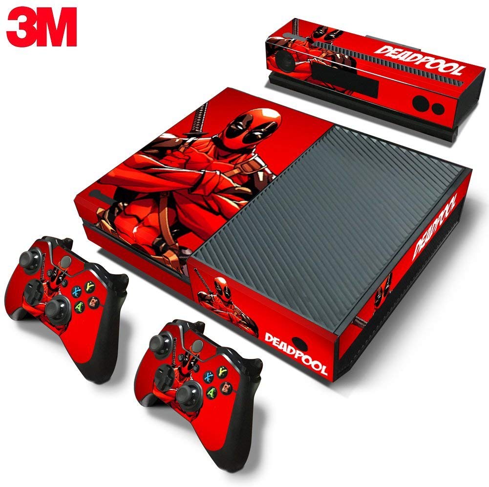 ZOOMHITSKINS Xbox One Console Skin Decal Sticker Deadpool + 2 Controller & Kinect Skins Set …