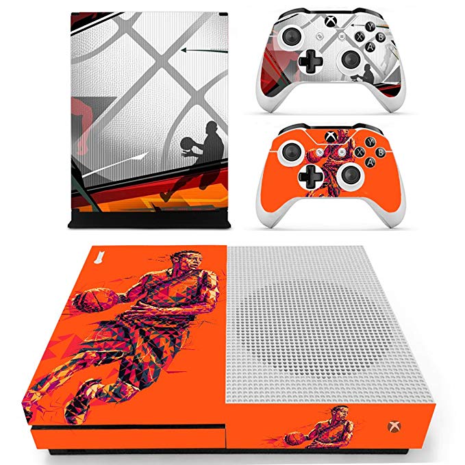 L'Amazo Best Sport American football basketball baseball style XBOX ONE SLIM Skin Designer Game Console System p 2 Controller Decal Vinyl Protective Covers Stickers for XBOX ONE S (Future)